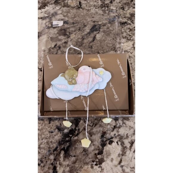 Like New 1997 Roman, Inc Baby Girl Bear Ornament Roselle Illinois USA BOX #84101 - Picture 2 of 5